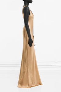 Robe longue Valletta à bretelles - Copper