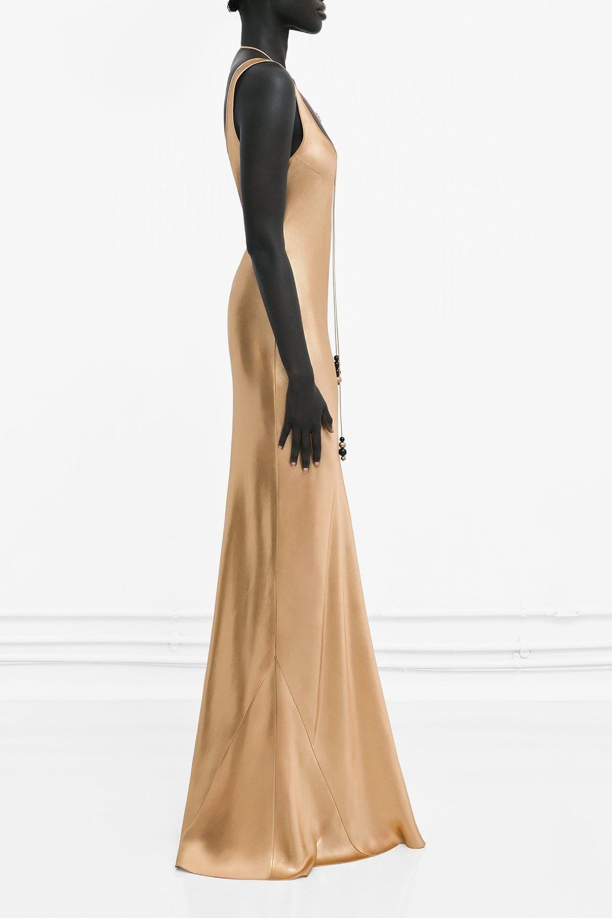 Robe longue Valletta à bretelles - Copper