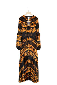 Printed pleated maxi dress - Sport Education print
