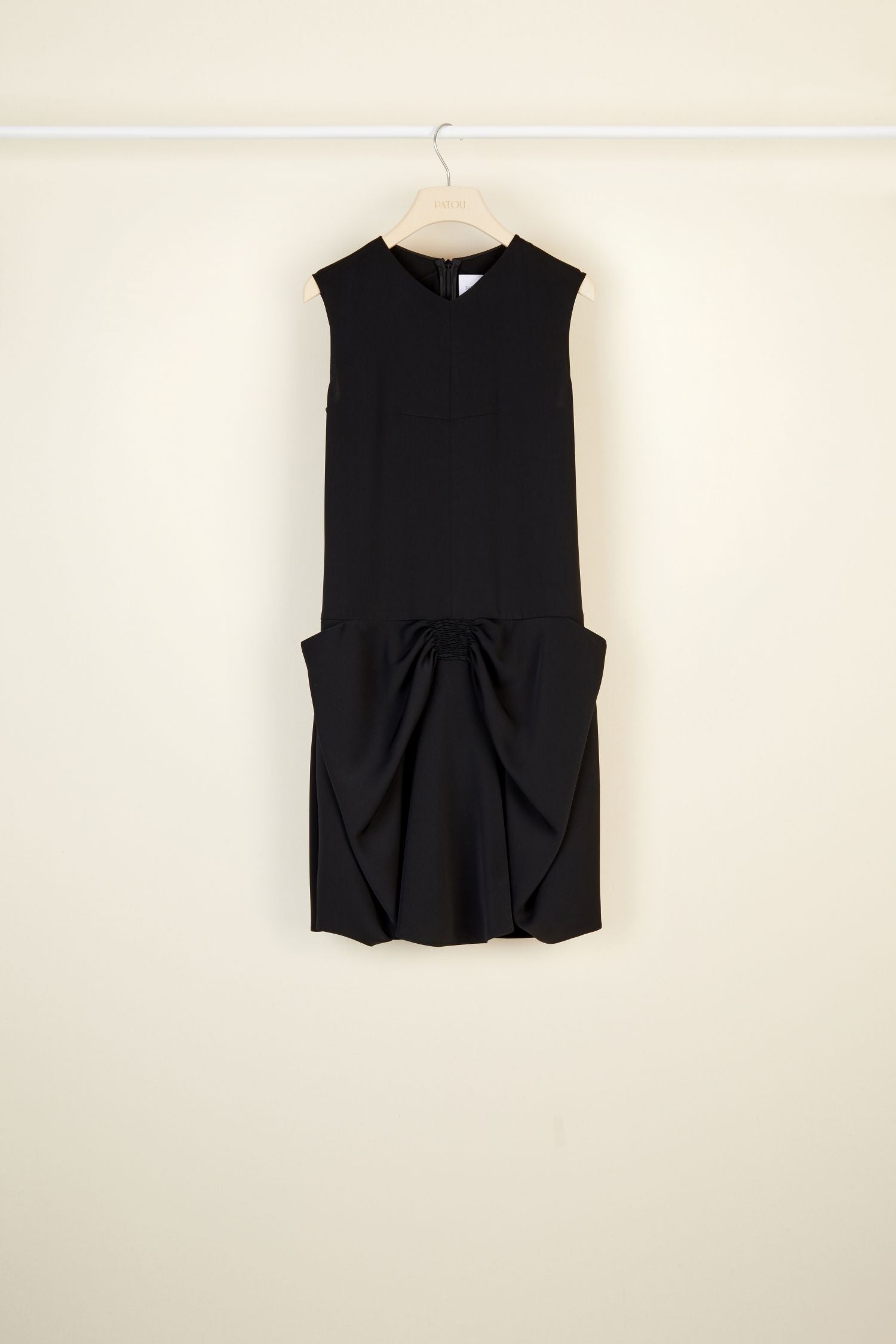 Robe courte à jupe noeud - Noir