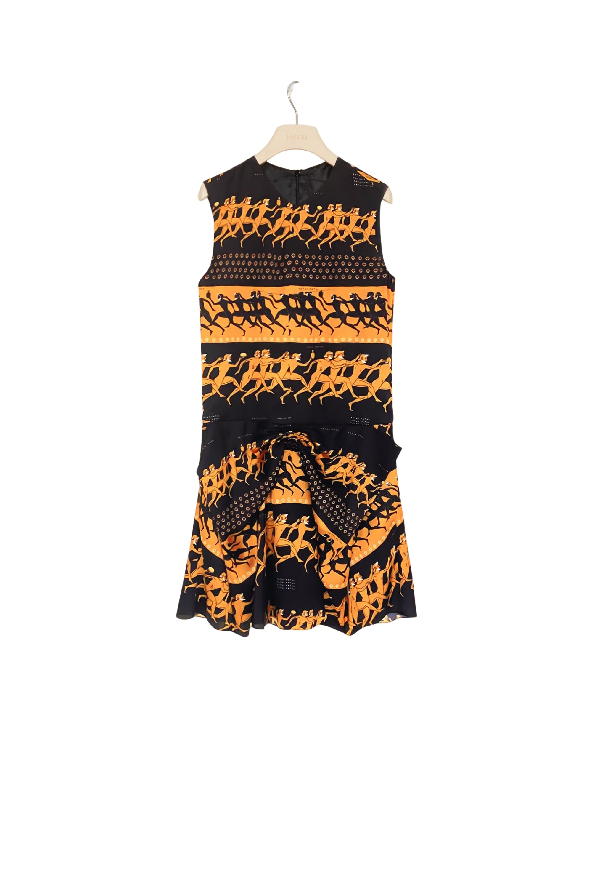 Bow skirt short dress - Sport Education print