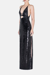 Robe longue Prism sans manches - Black