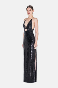 Galvanized Prism Dress - Black