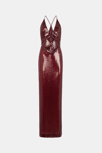 Galvanized Prism Dress - Blood Red