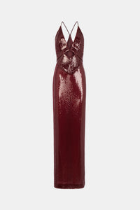 Robe longue Prism sans manches - Blood Red