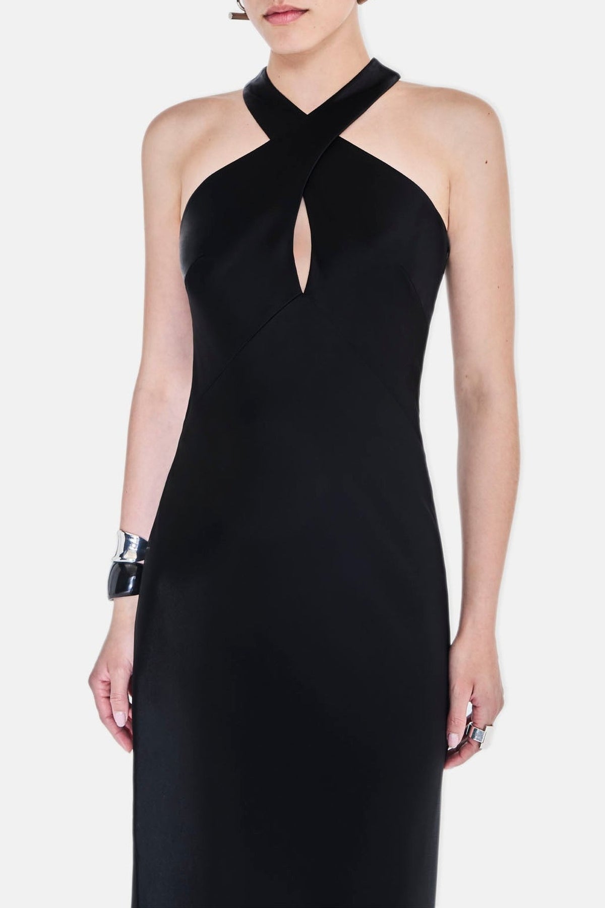 Robe longue Evelyn sans manches - Black