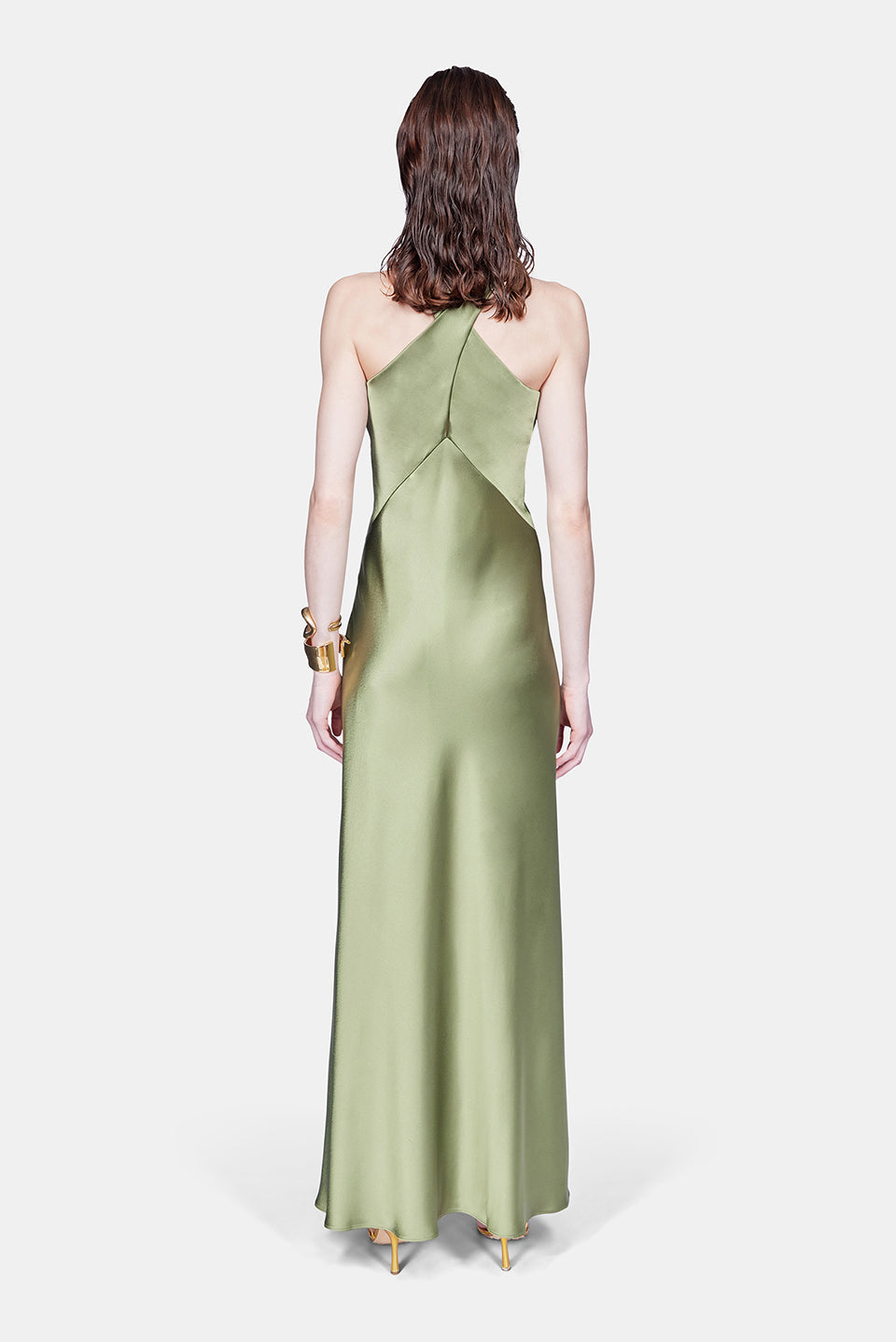 Robe Evelyn croisée - Dark Moss