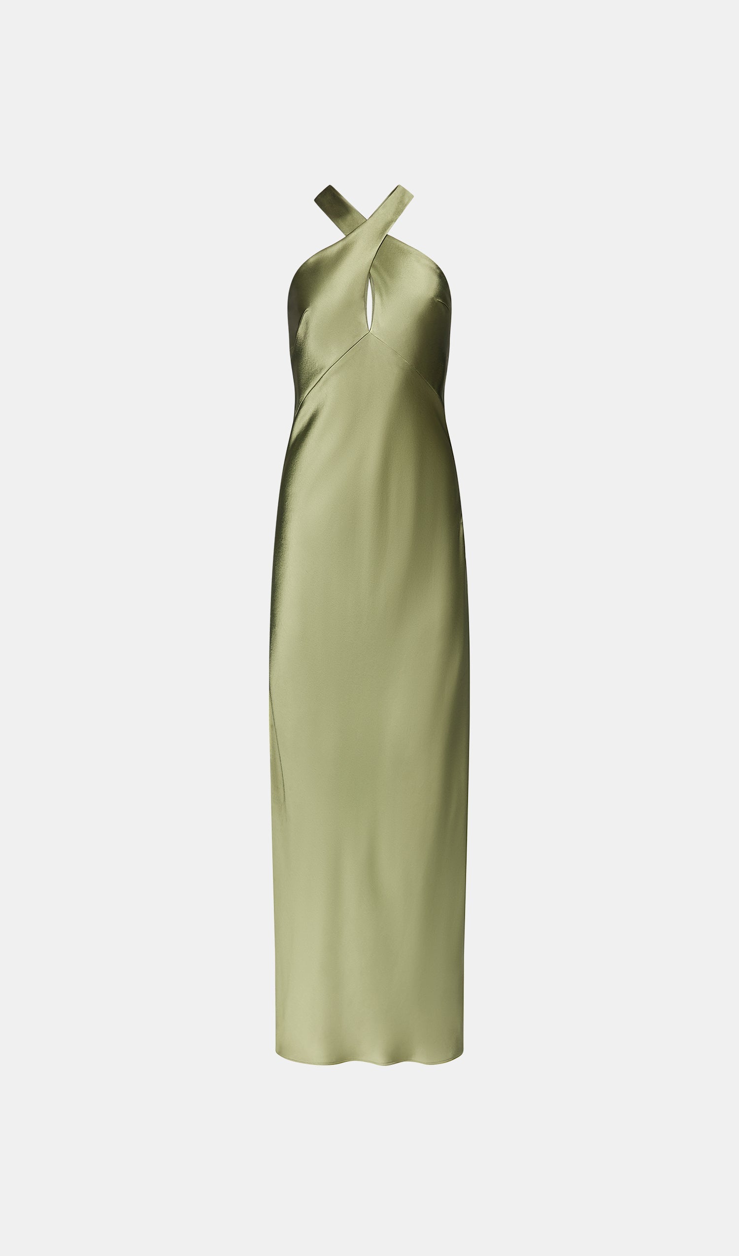 Robe Evelyn croisée - Dark Moss
