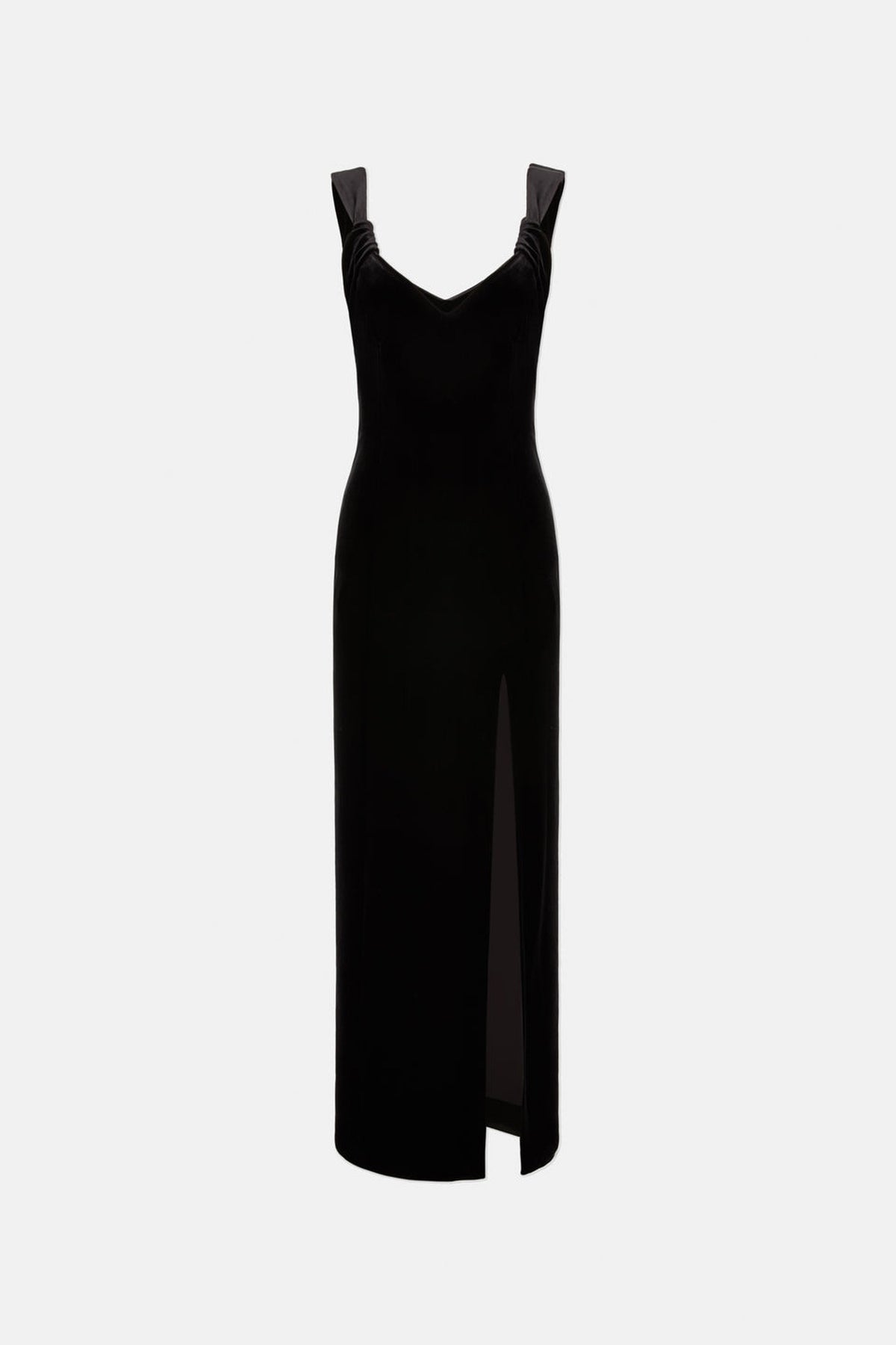 Robe longue Liza en velours - Black