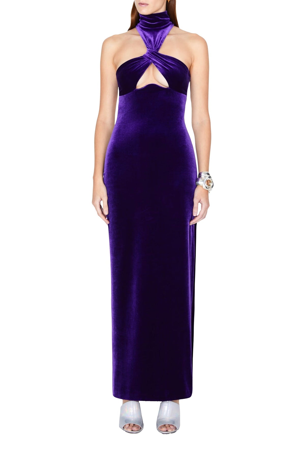 Cleveland Velvet Dress - Purple
