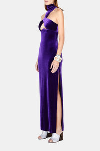Cleveland Velvet Dress - Purple