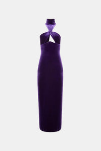Robe longue Cleveland en velours - Purple