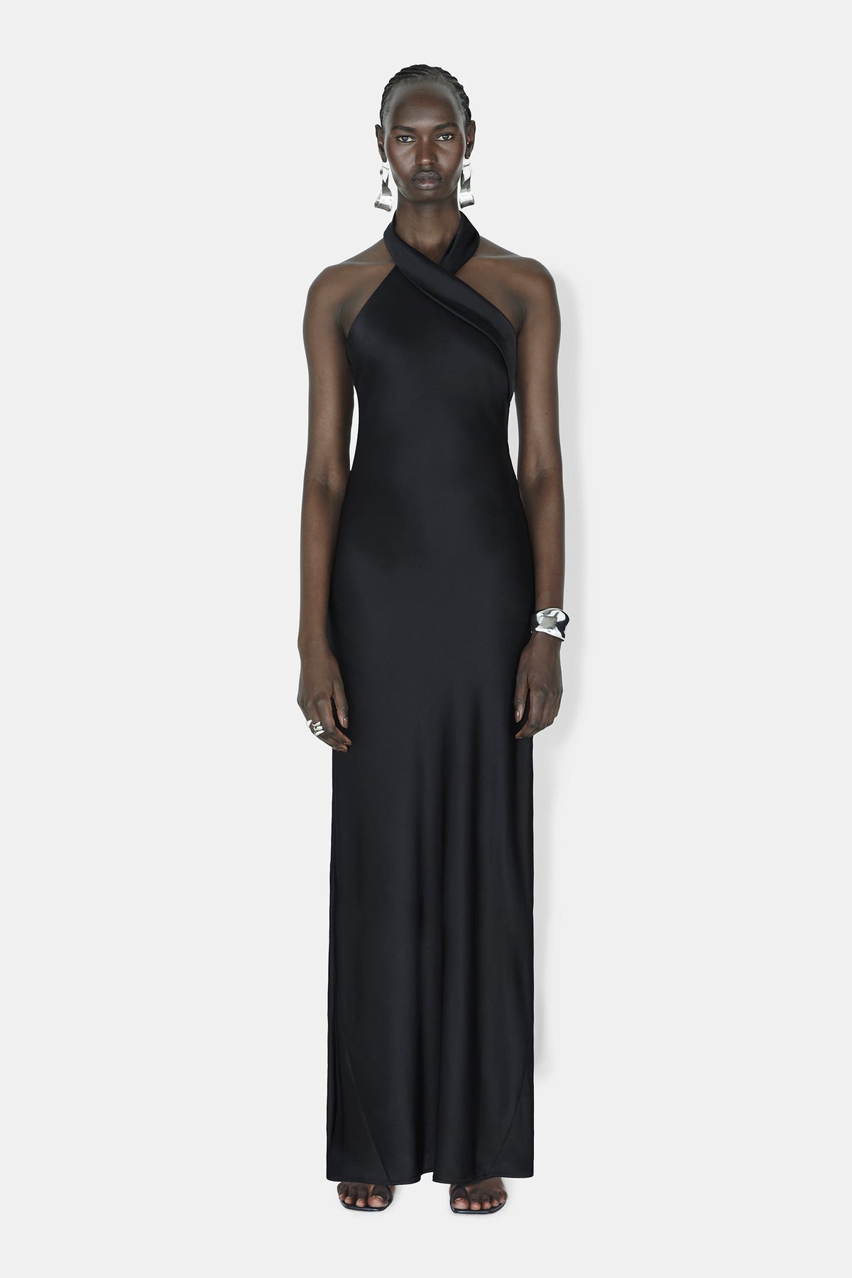 Satin Pandora Dress - Black