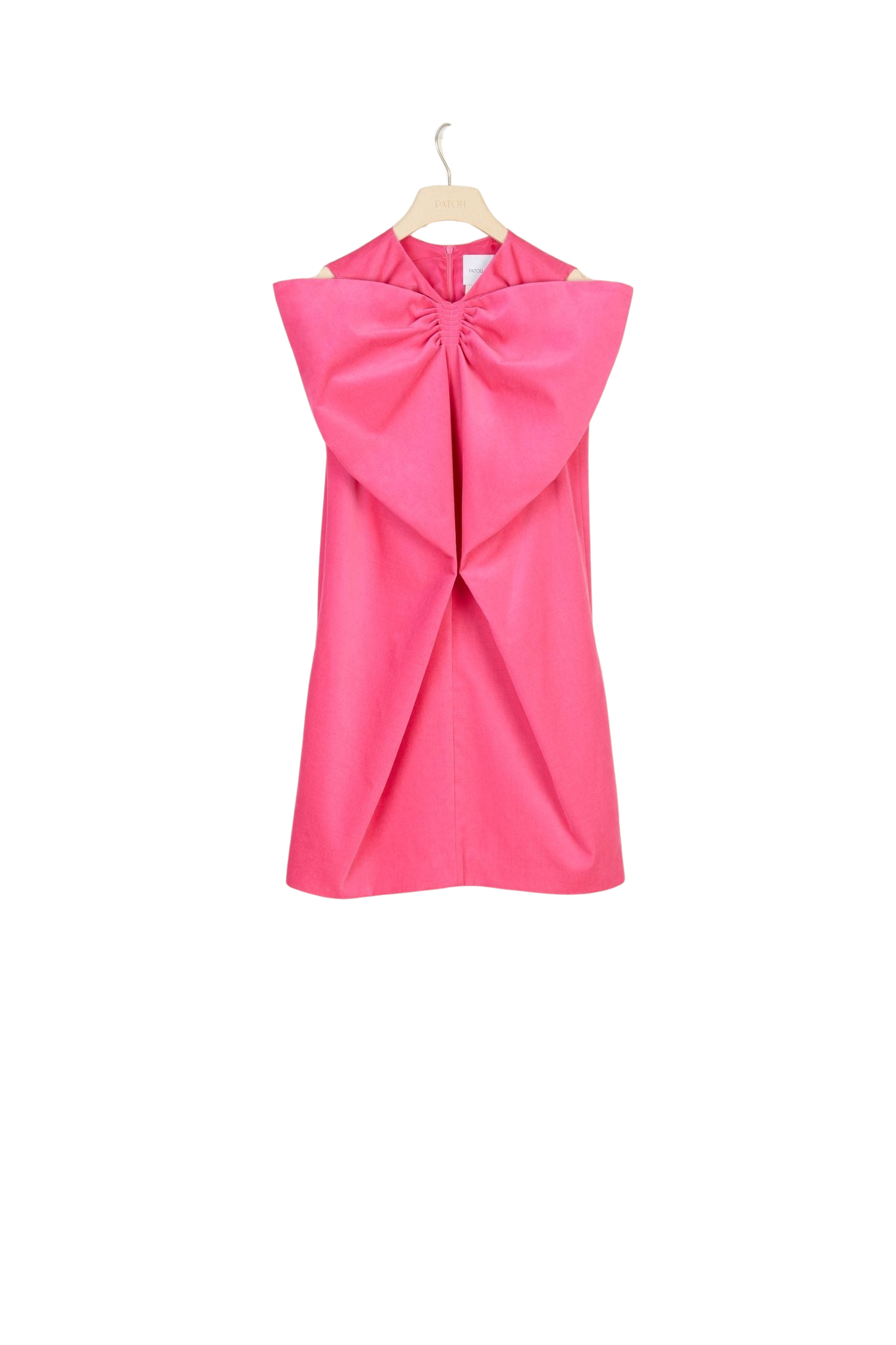 Robe en velours à maxi noeud - Framboise