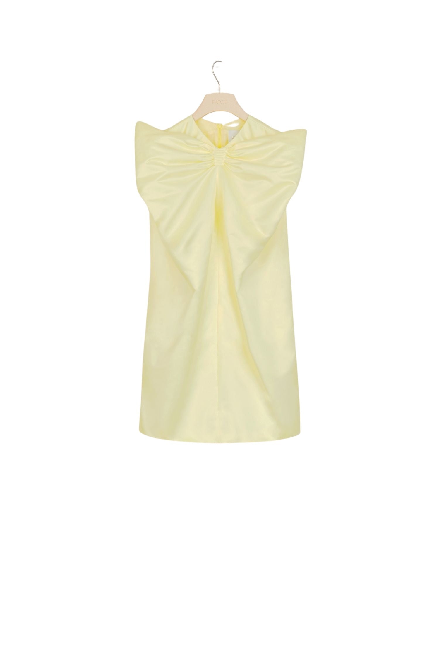 Robe en satin à maxi noeud - Jaune