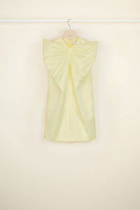 Robe en satin à maxi noeud - Jaune
