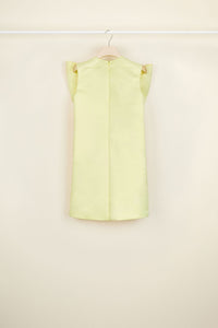 Robe en satin à maxi noeud - Jaune