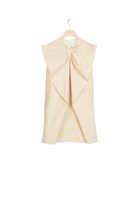 Robe en seersucker à maxi noeud - Miel