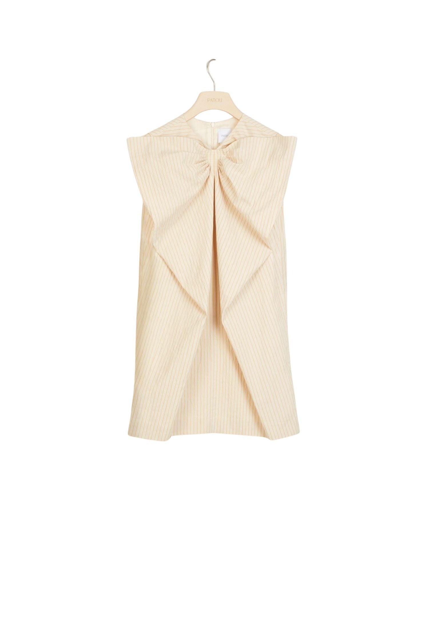 Robe en seersucker à maxi noeud - Miel