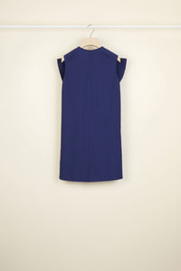 Robe en seersucker à maxi noeud - Bleu Persan
