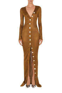 Robe longue boutonnée Turlington - Toffee