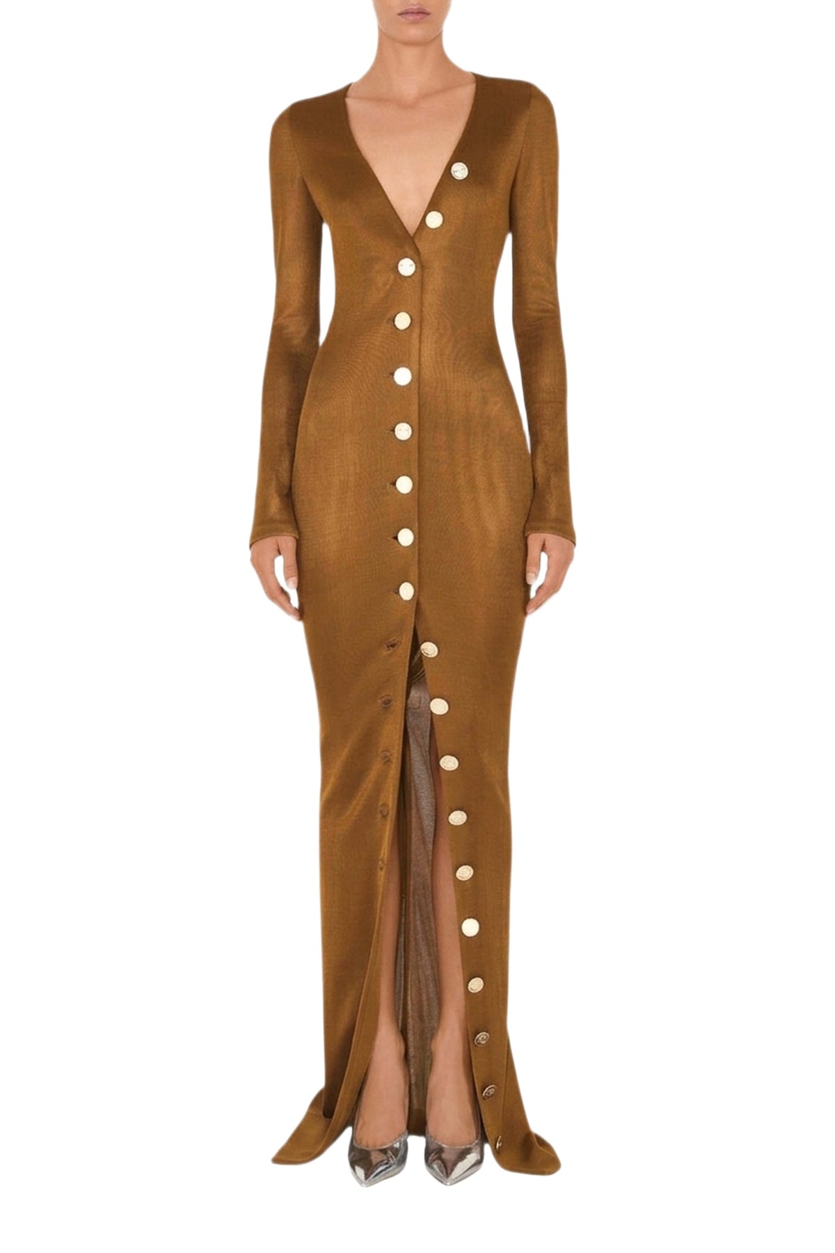 Robe longue boutonnée Turlington - Toffee