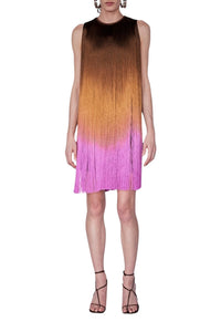 Robe Mobilia à franges - Chocolate Ombre