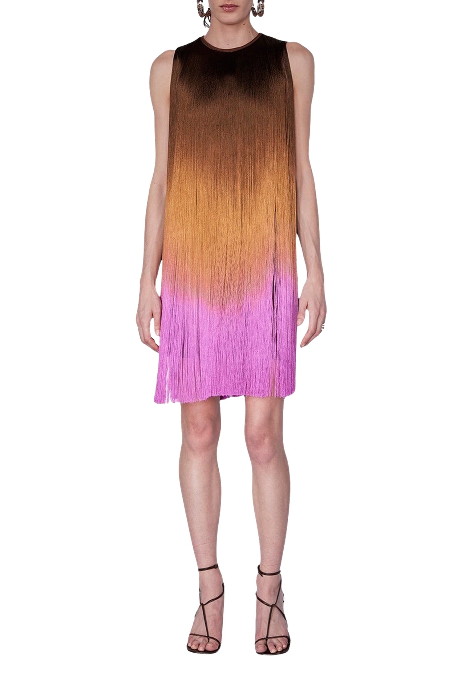 Robe Mobilia à franges - Chocolate Ombre