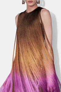 Robe Mobilia à franges - Chocolate Ombre