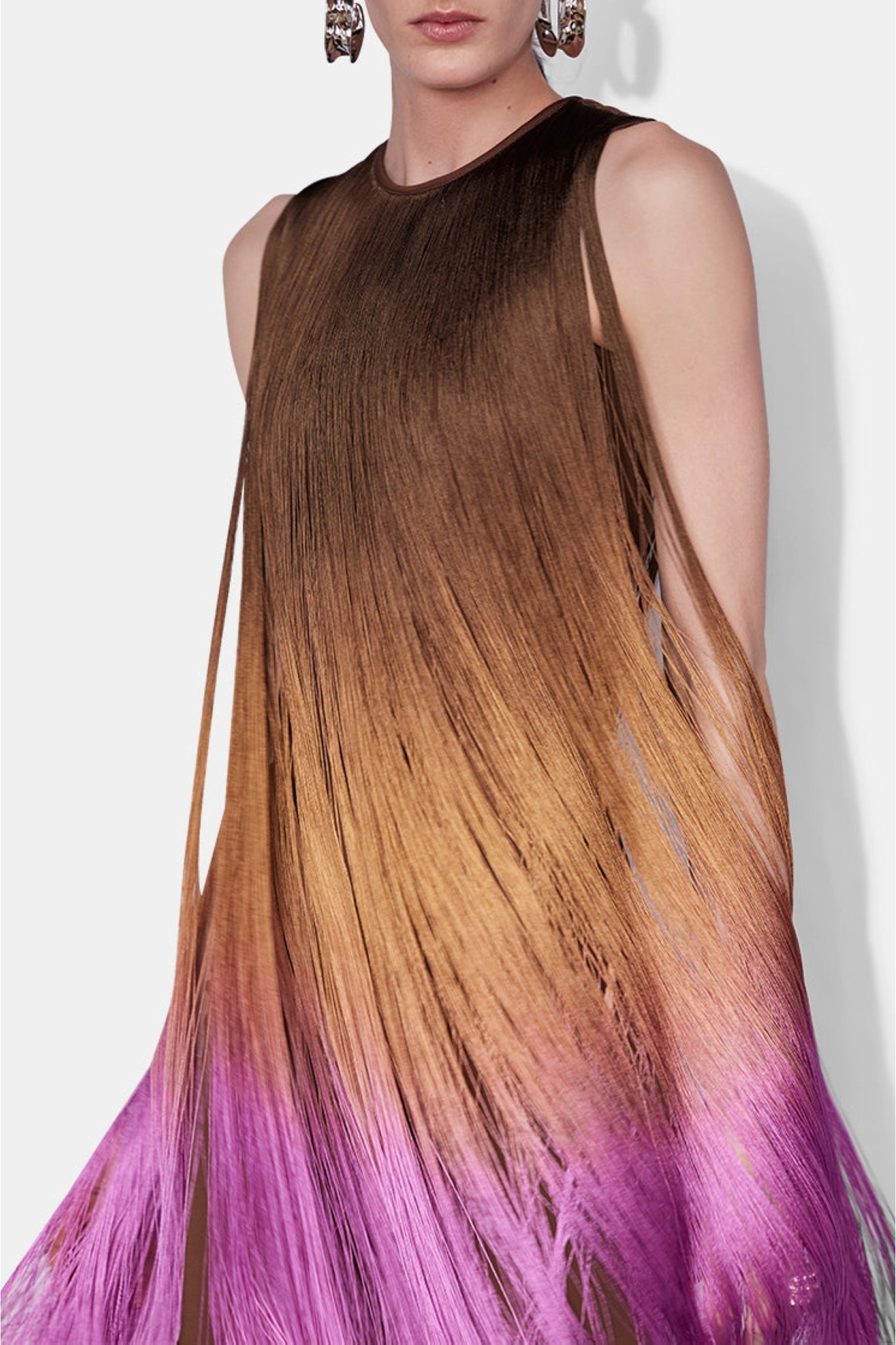 Robe Mobilia à franges - Chocolate Ombre