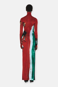 Robe Longest Possible Game en soie - Oxblood