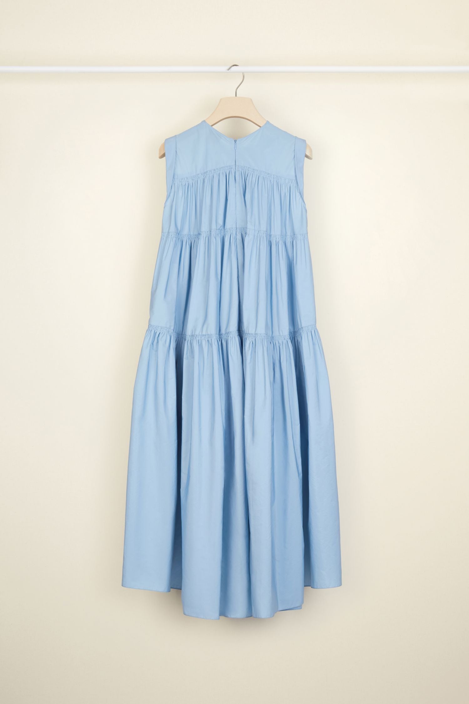 Robe maxi à volants - Bleu