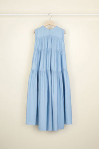 Robe maxi à volants - Bleu