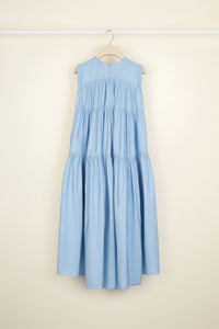 Flounced maxi dress - Blue