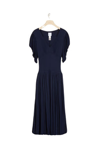 Robe boule longueur midi - Bleu Saphir