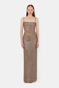 Sheer Stargaze Dress - Beige