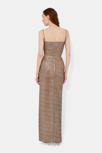 Sheer Stargaze Dress - Beige