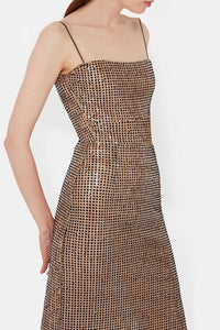 Robe longue Stargaze à paillettes - Beige
