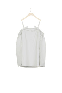 Robe cape à épaules dénudées - Gris Clair
