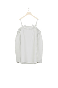 Off-the-shoulder cape dress - Light grey