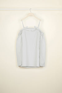 Off-the-shoulder cape dress - Light grey