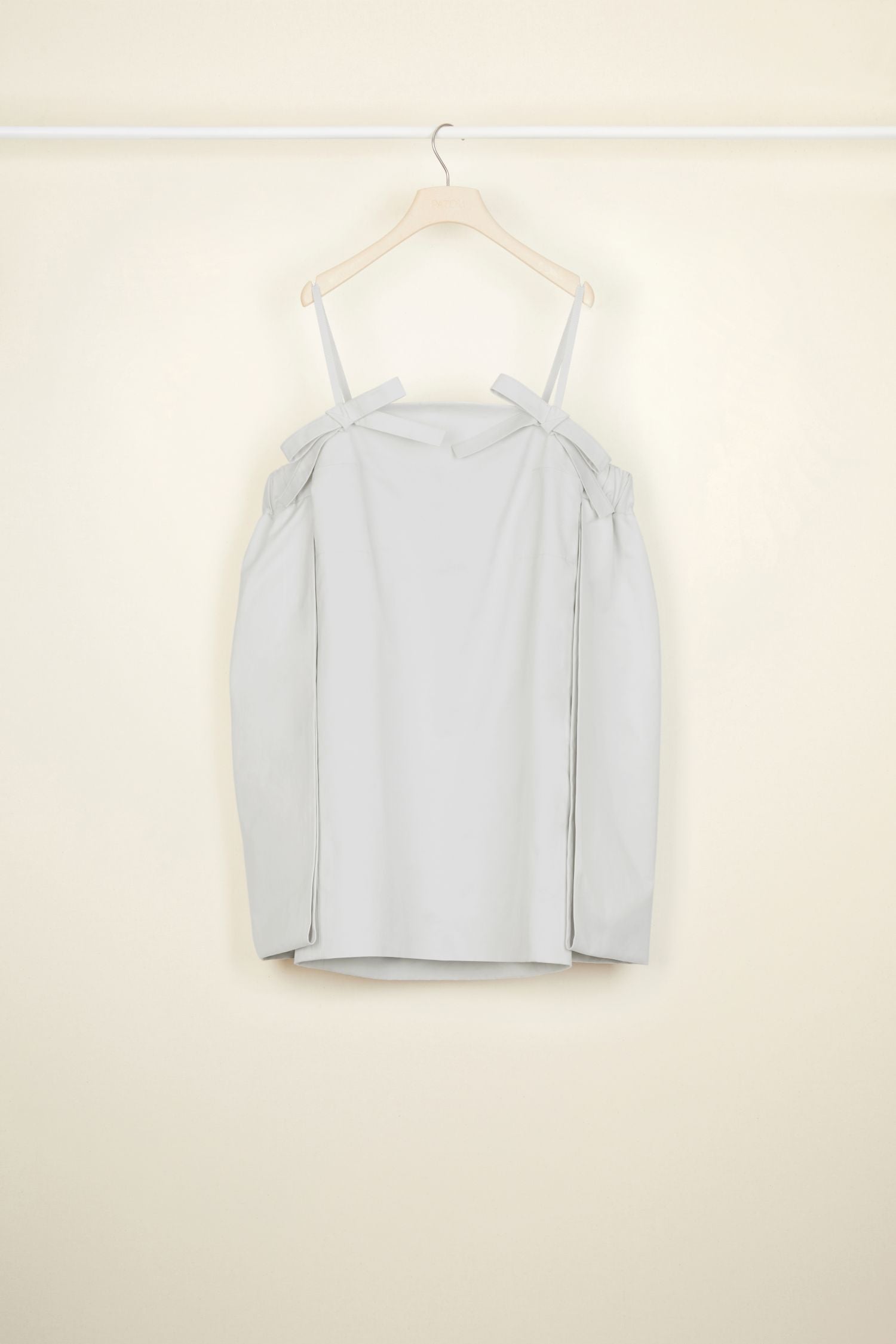 Off-the-shoulder cape dress - Light grey