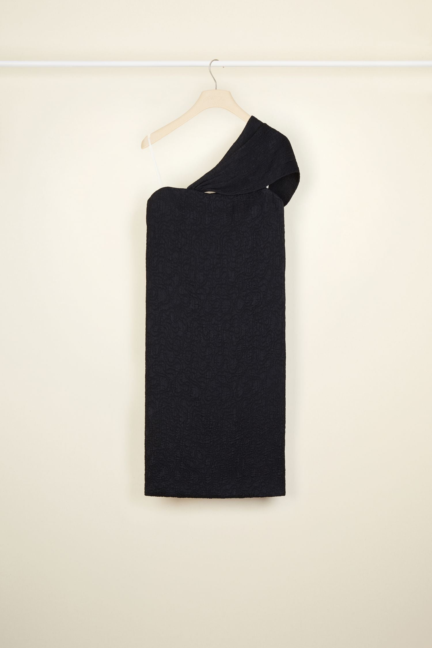 Cloqué off-the-shoulder dress - Black