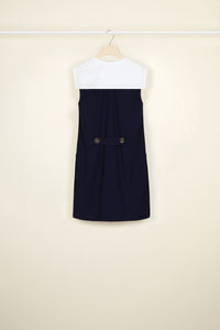 Robe nautique en laine d’été - Bleu Marine