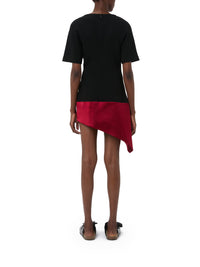 Robe à ourlet diagonal - Black & Red