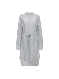 Robe chemise à manches fendues - Light Grey