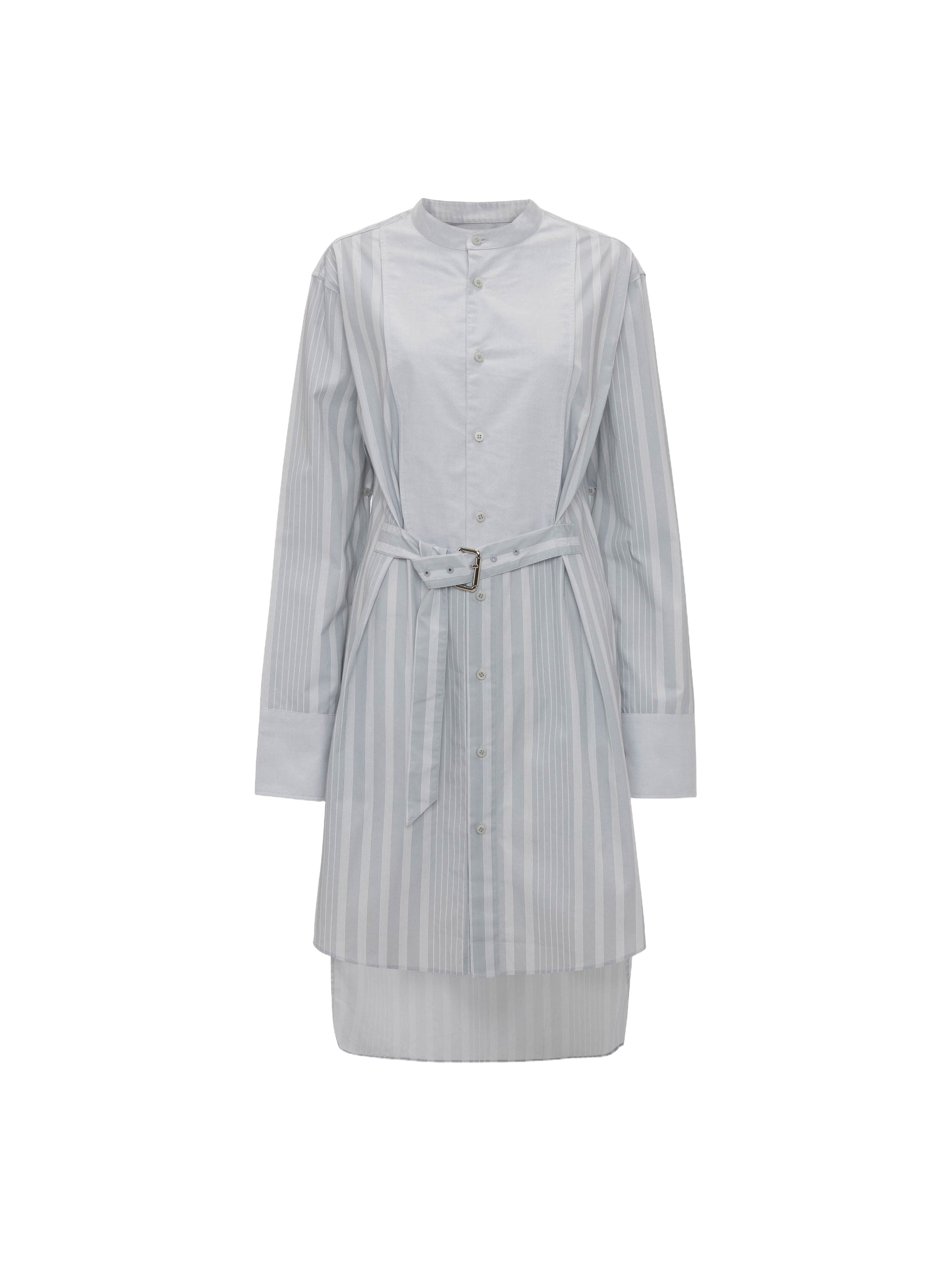 Robe chemise à manches fendues - Light Grey