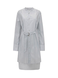 Midi dress with split sleeves - Light Grey