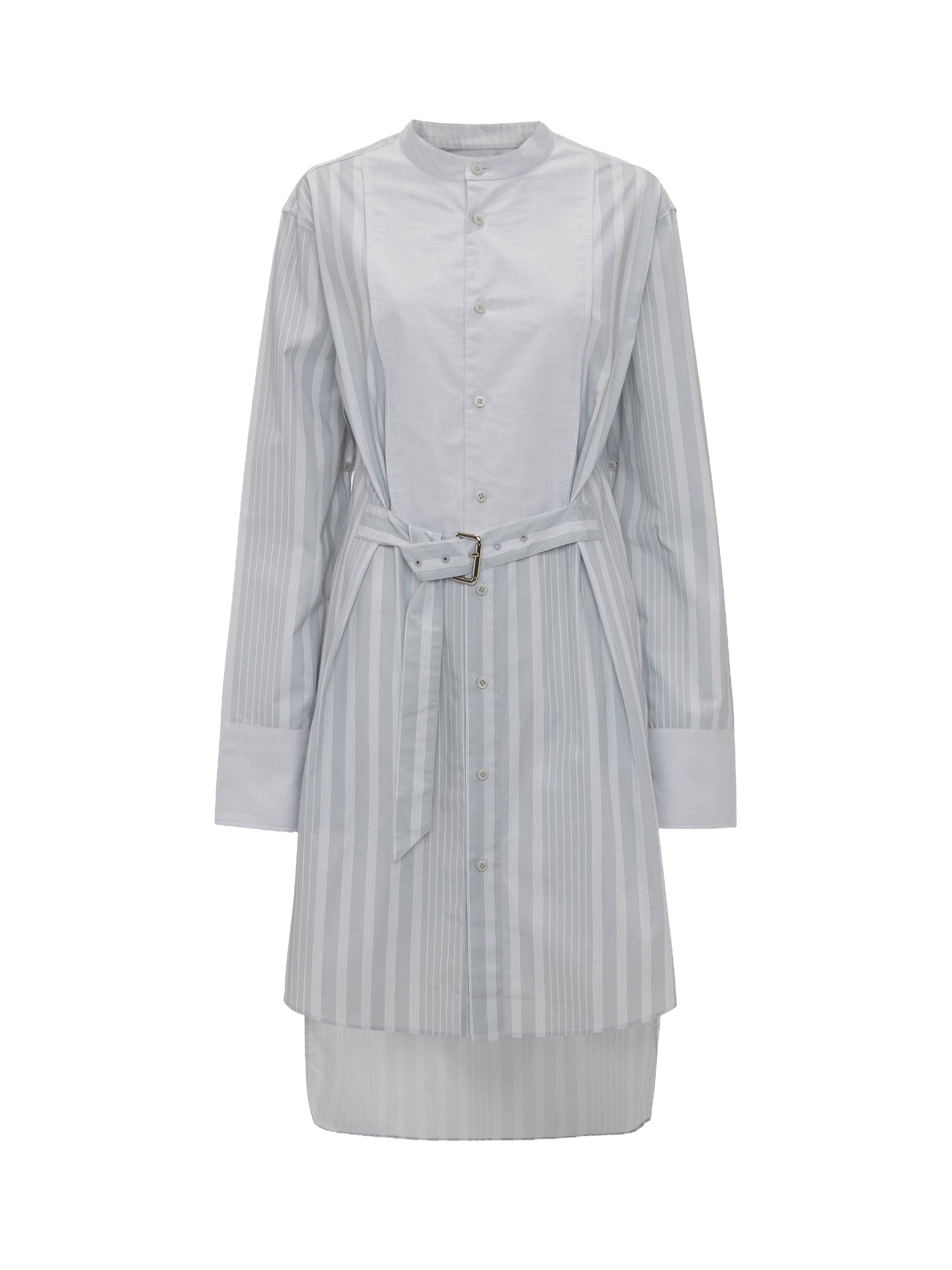 Midi dress with split sleeves - Light Grey