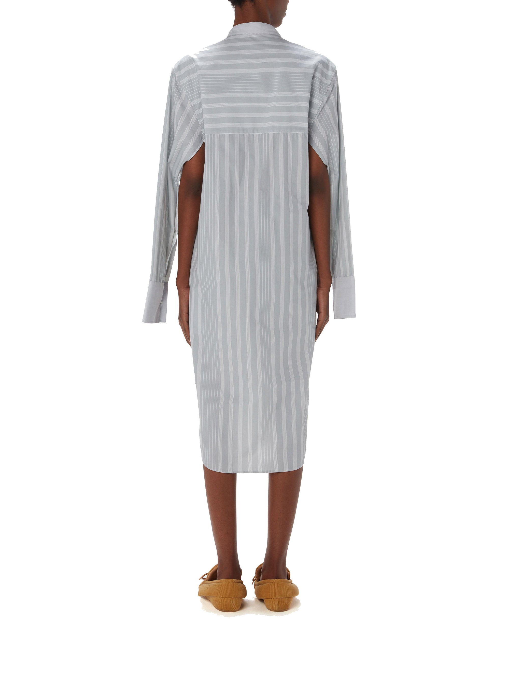 Robe chemise à manches fendues - Light Grey